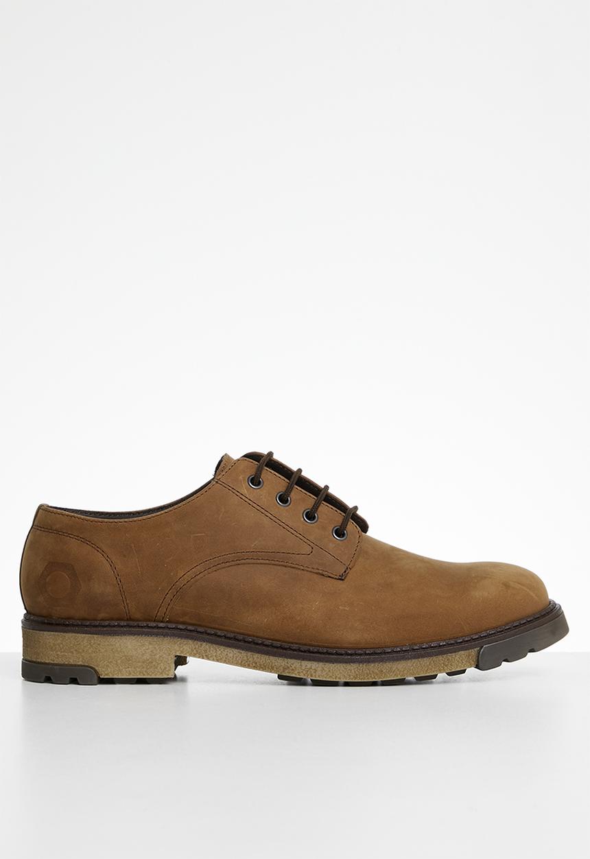Bronx - A town derby leather slip ons - dark brown