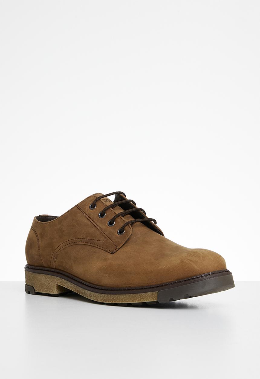 Bronx - A town derby leather slip ons - dark brown