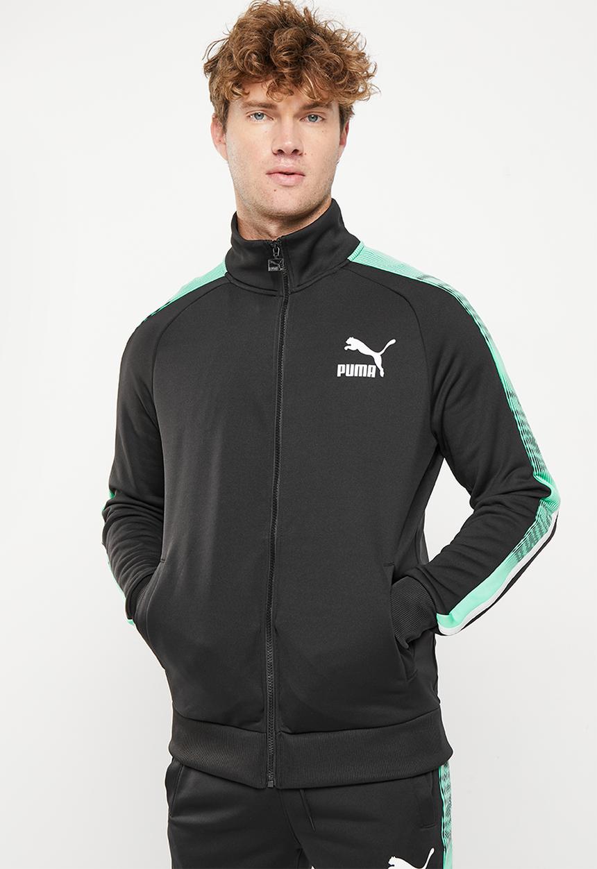 PUMA - T7 sport track jacket pt - puma black-mint
