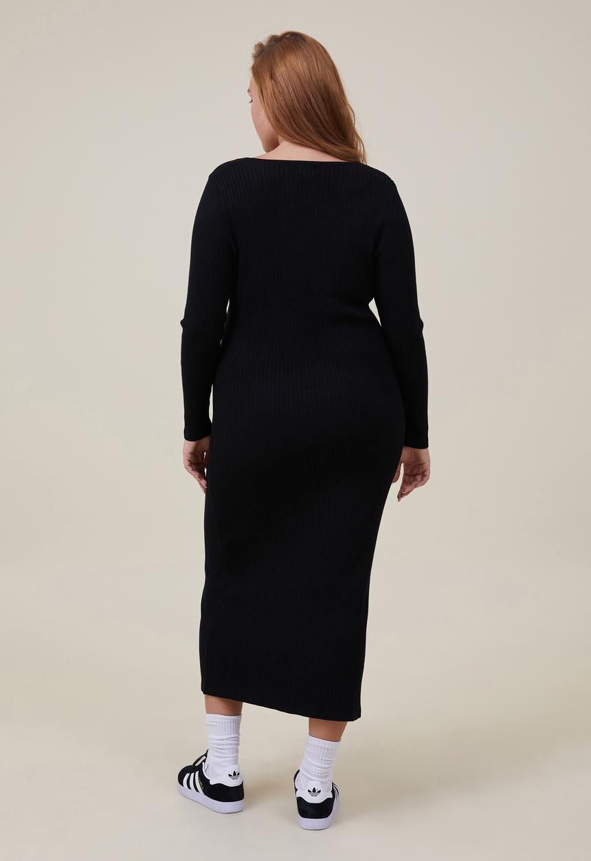 Cotton On - Curve knit maxi dress  - black