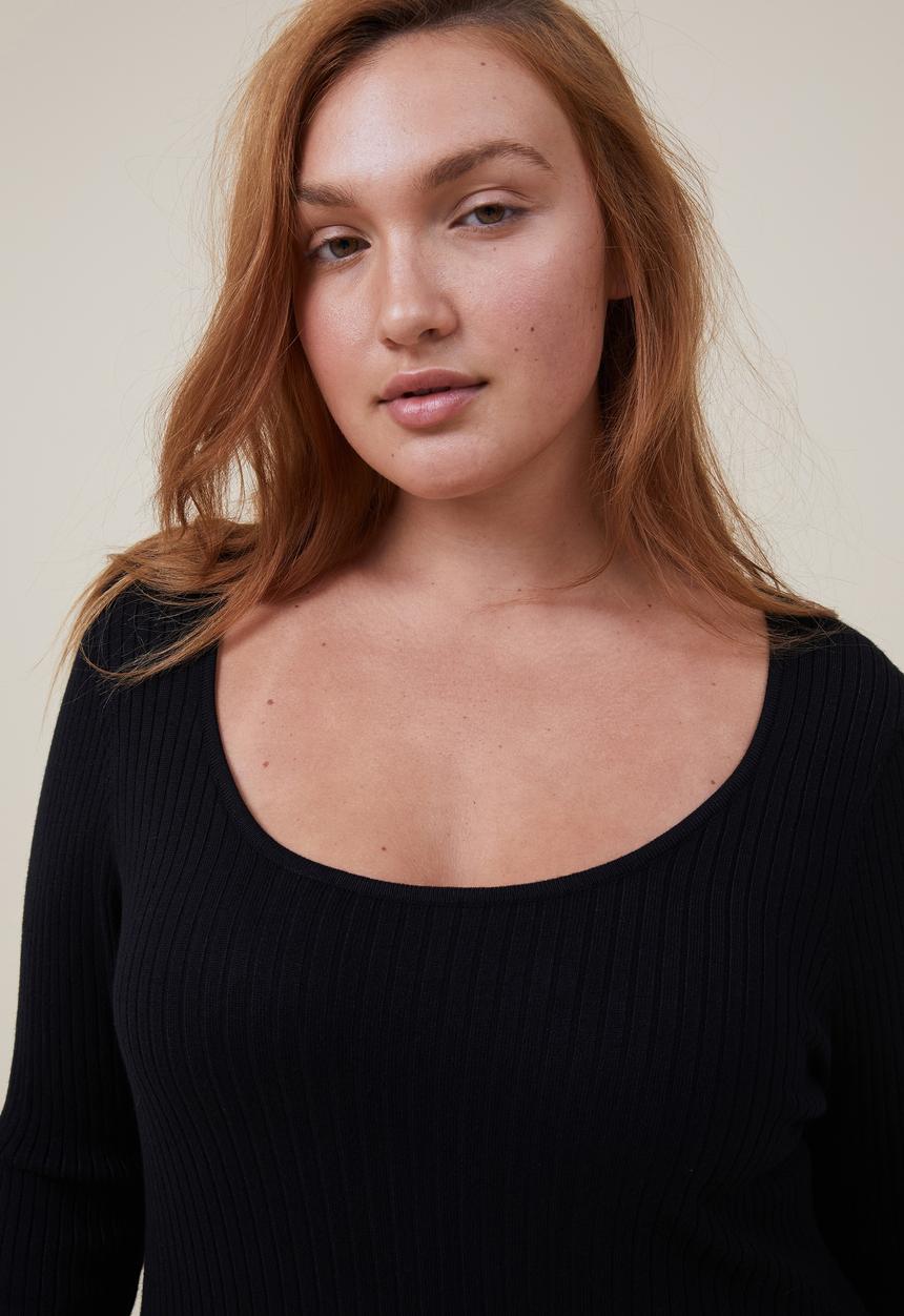 Cotton On - Curve knit maxi dress  - black