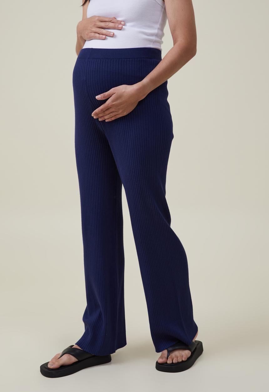 Cotton On - Maternity friendly urban wide leg pant - medieval blue