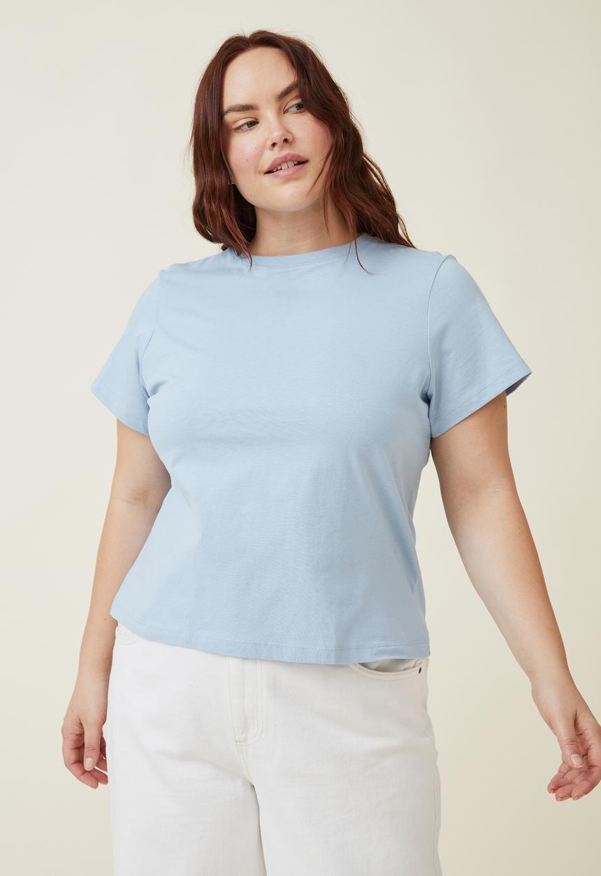 Cotton On - Curve 91 short sleeve tee - seaside blue