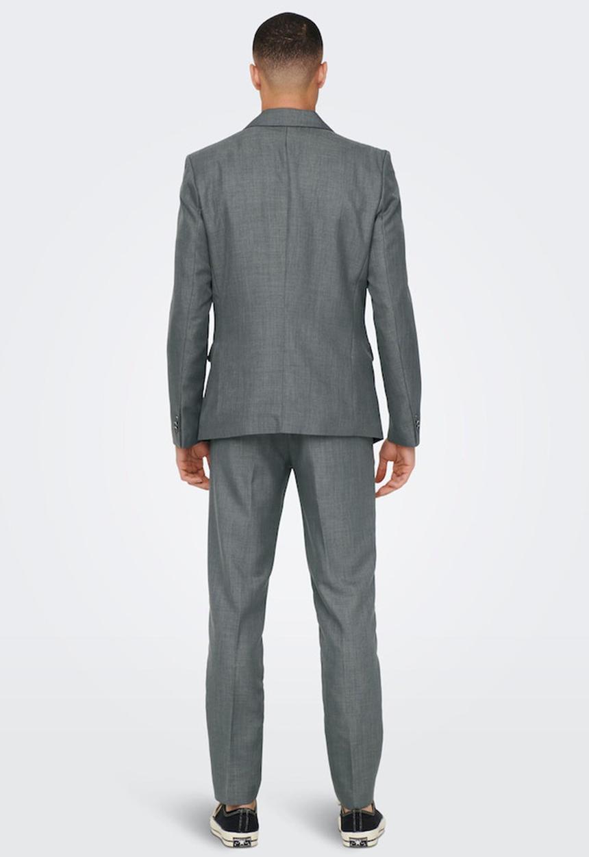 Only & Sons - Onseve slim blazer - medium grey melange