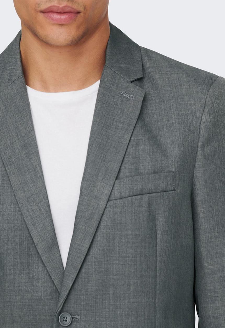 Only & Sons - Onseve slim blazer - medium grey melange