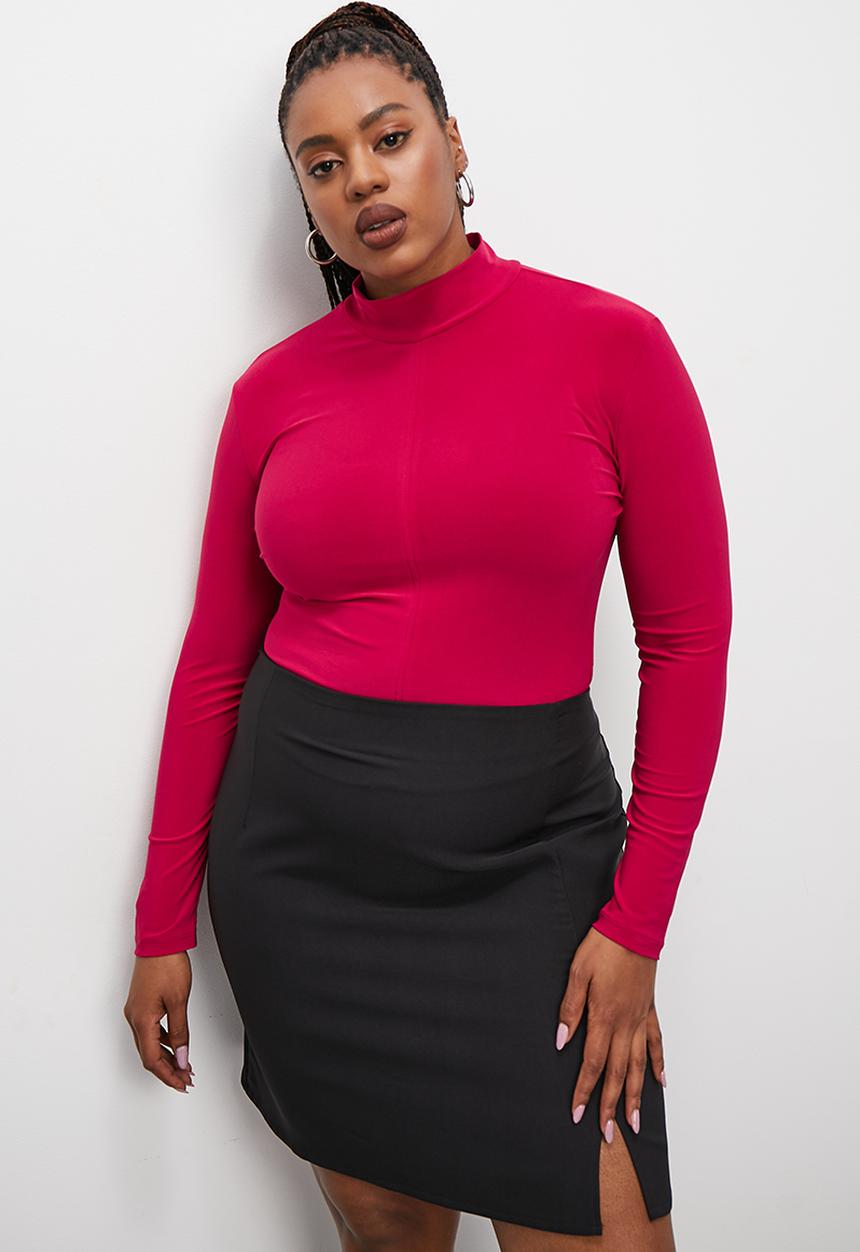 Blake - Grown on neck bodysuit - pink 