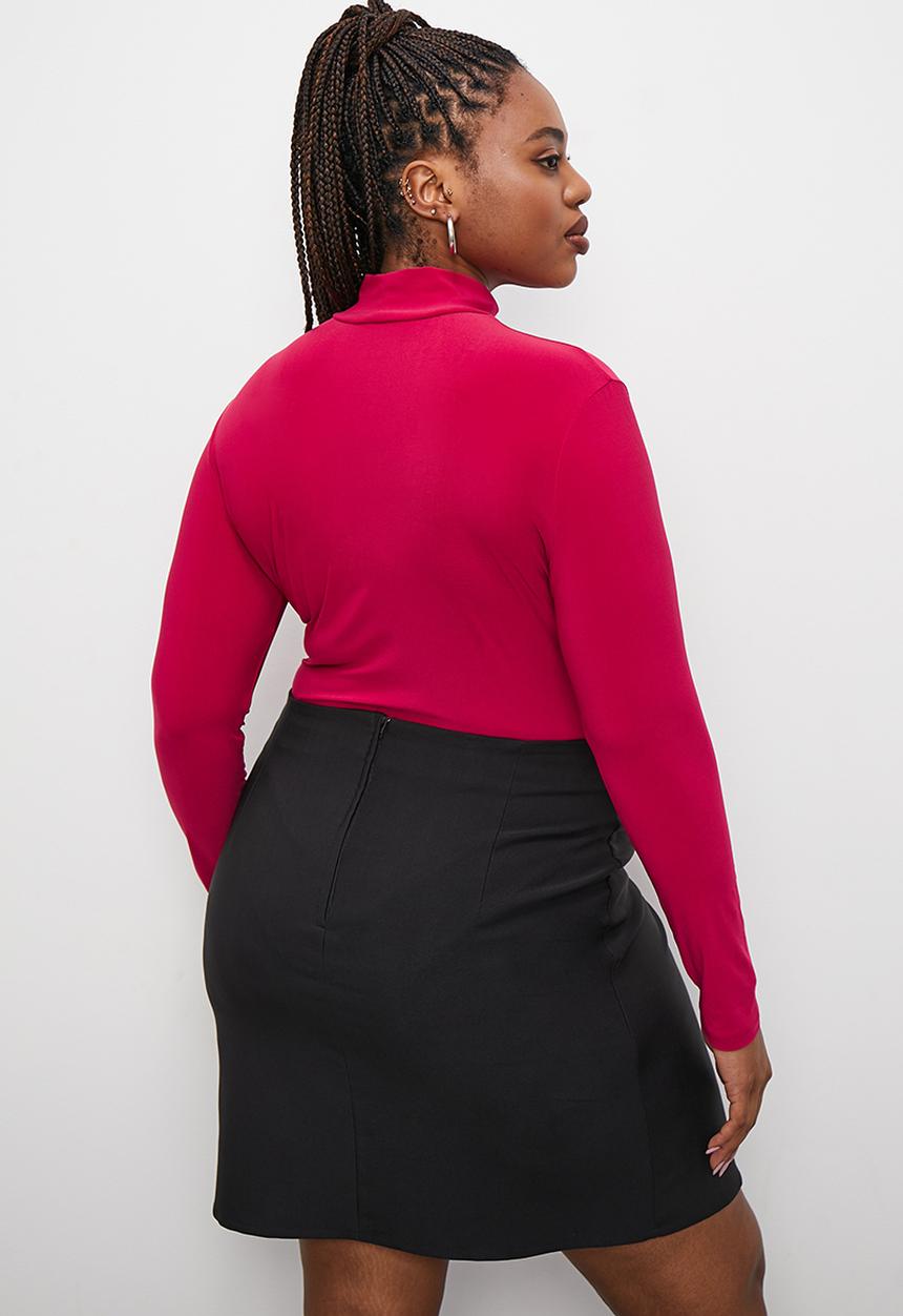 Blake - Grown on neck bodysuit - pink 