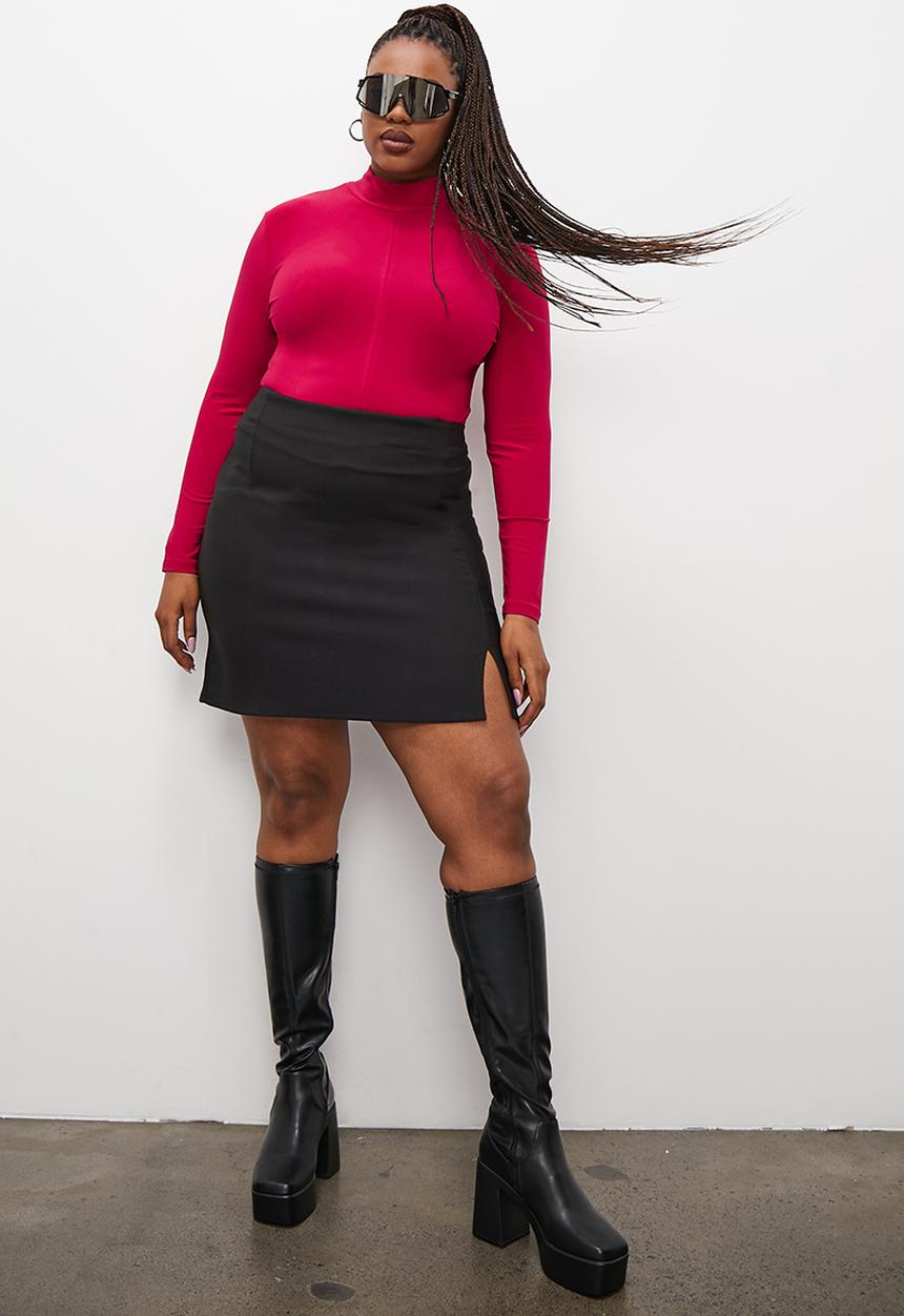 Blake - Grown on neck bodysuit - pink 