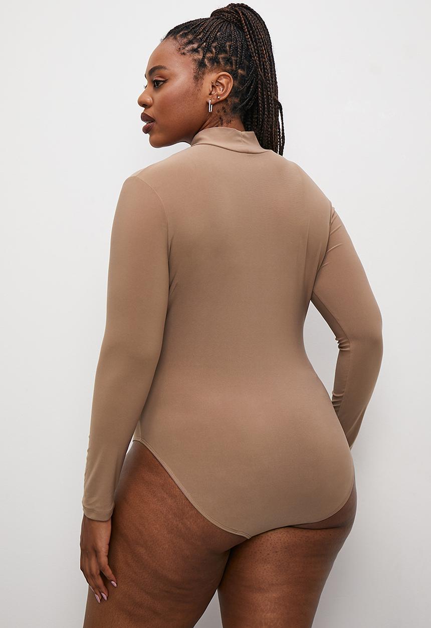Blake - 2-Pack grown on neck bodysuit - stone & black