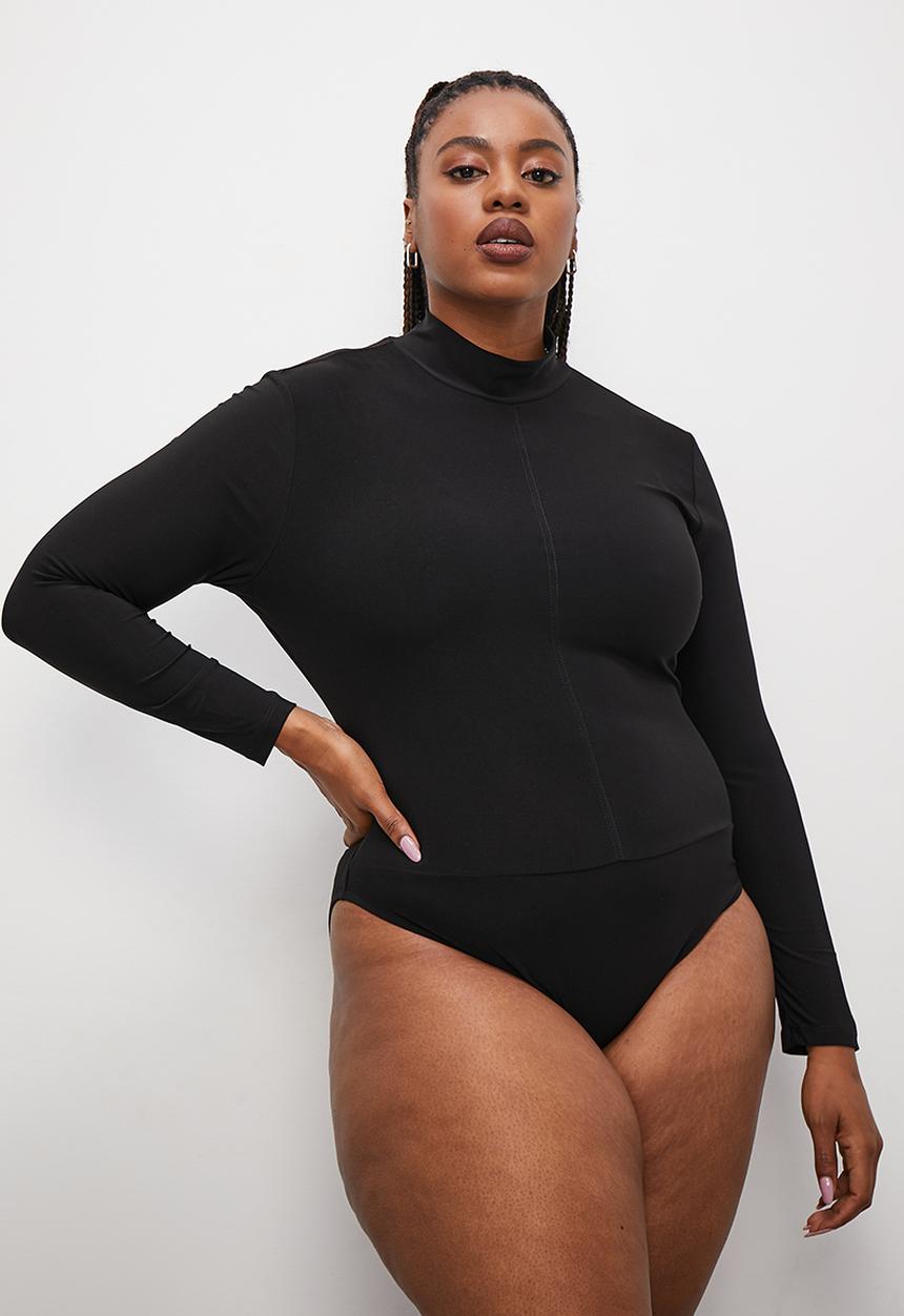 Blake - 2-Pack grown on neck bodysuit - stone & black