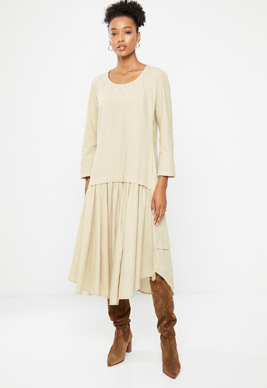 AMANDA LAIRD CHERRY - Patara dress - oatmeal