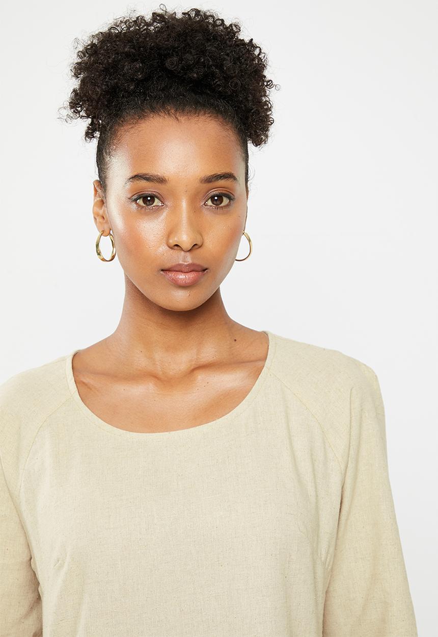 AMANDA LAIRD CHERRY - Patara dress - oatmeal