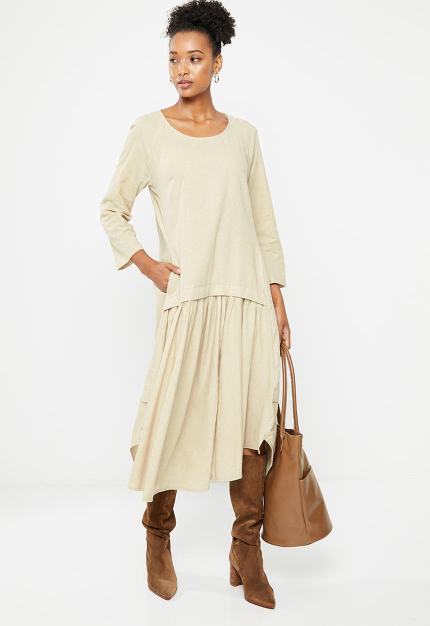 AMANDA LAIRD CHERRY - Patara dress - oatmeal