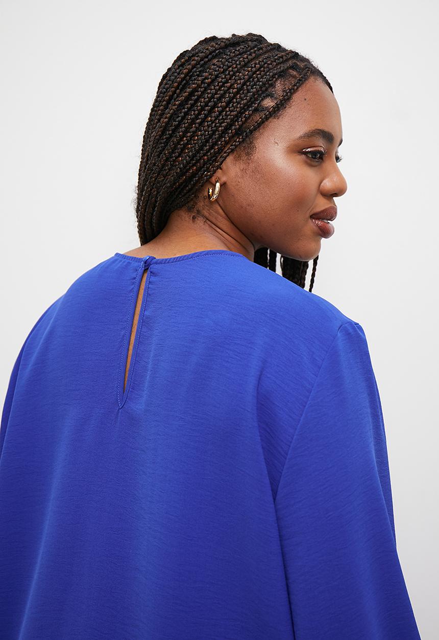 Superbalist - Gathered crew neck shell - blue