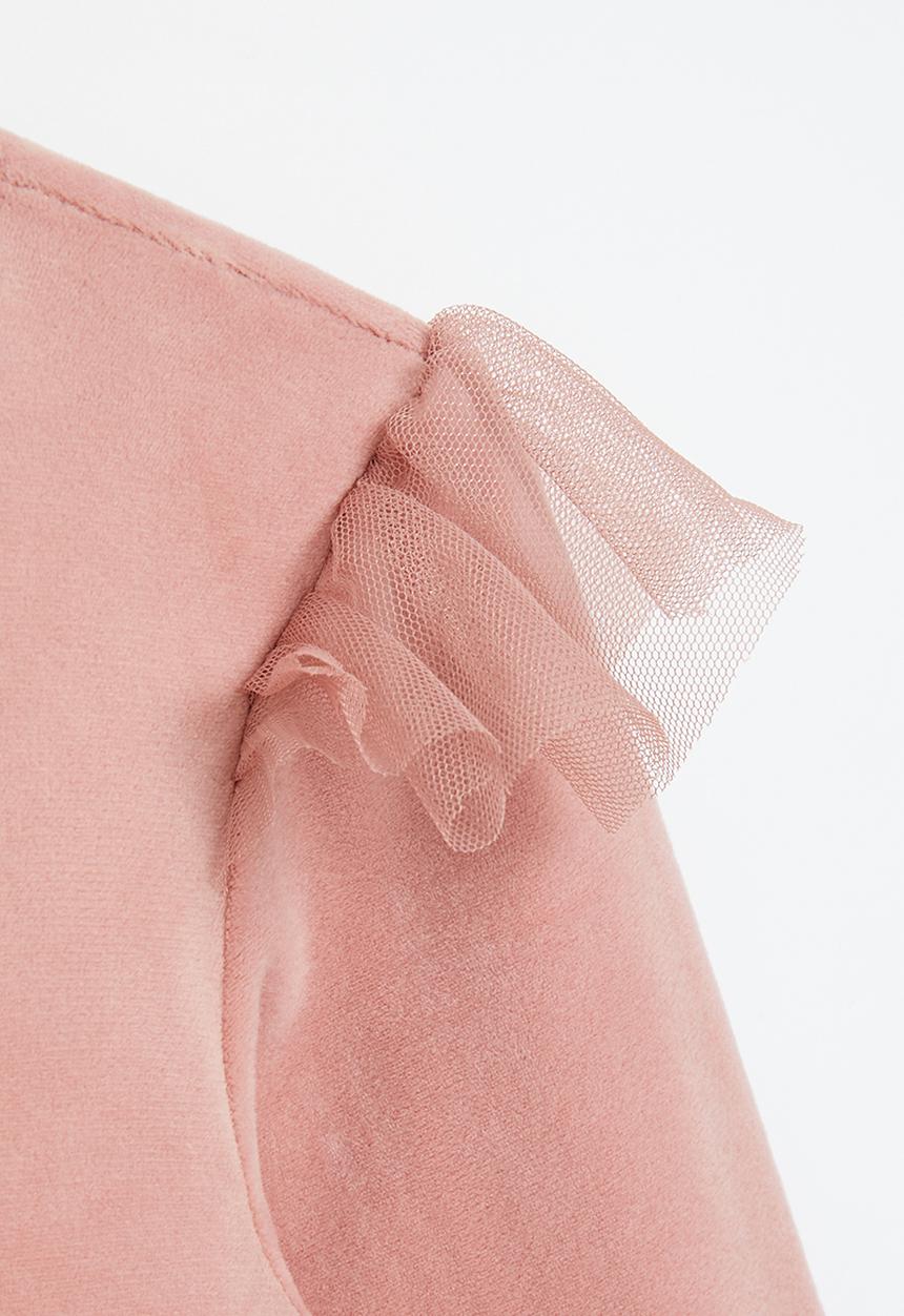 Superbalist - Combo velour dress - pale rose