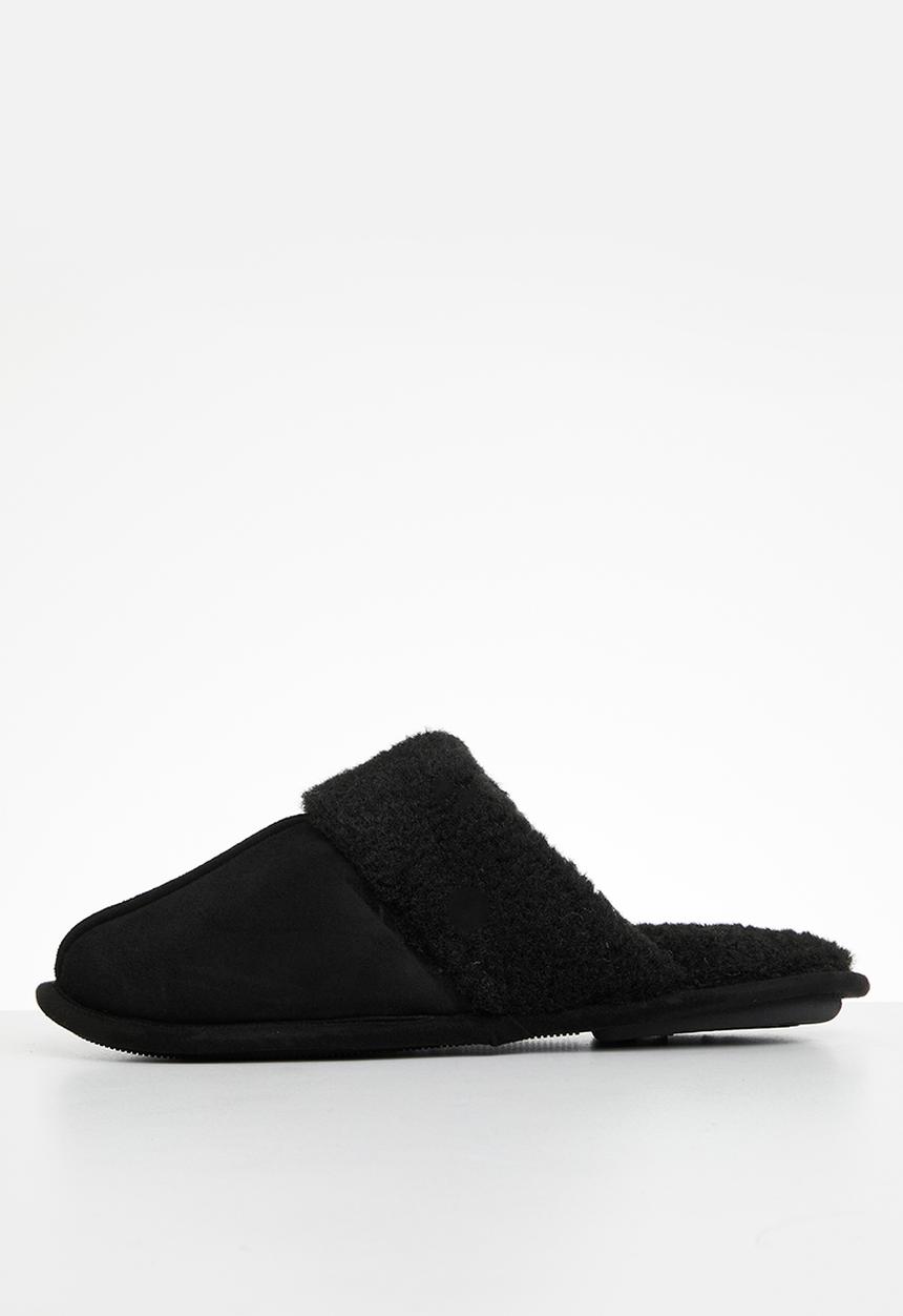 Hush Puppies - Aaron mircrofibre slipper - black
