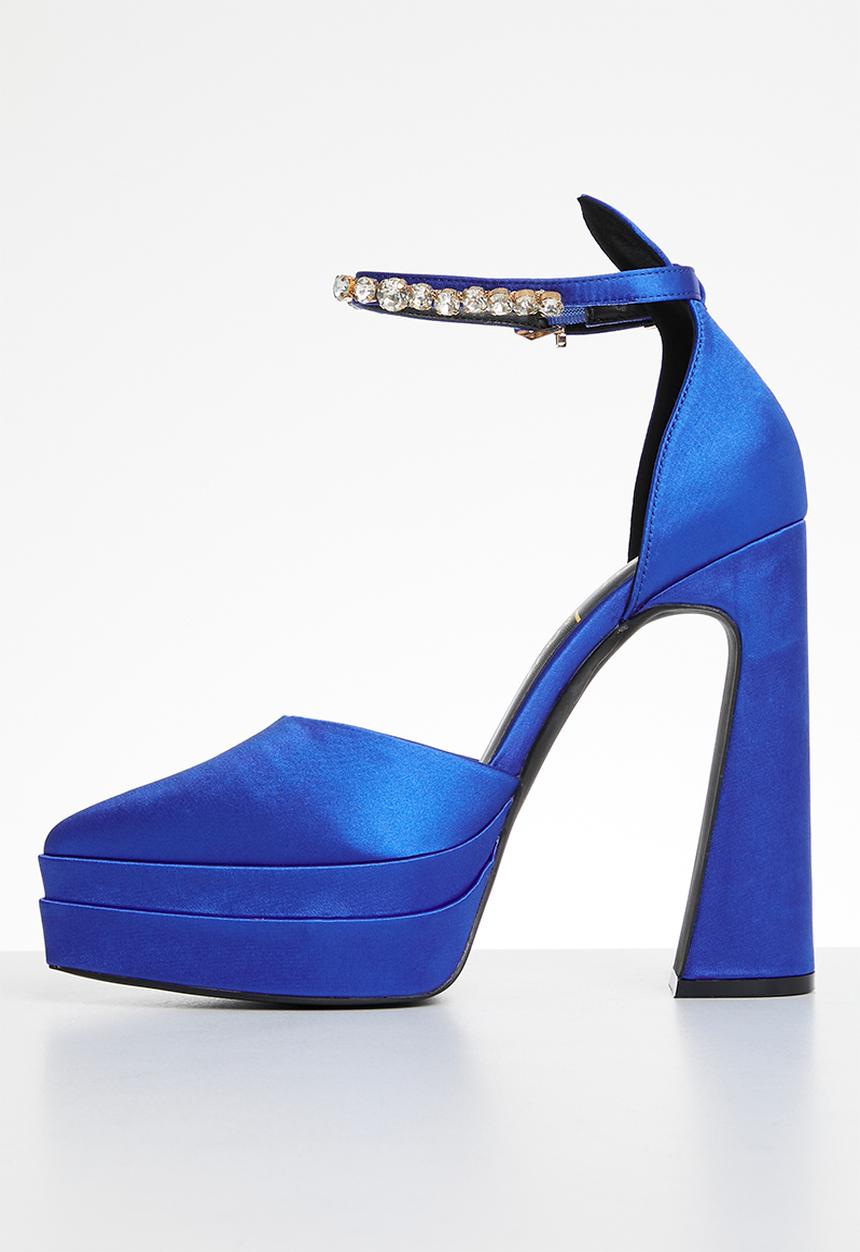 SISSY BOY - Clear the air platform heel - blue