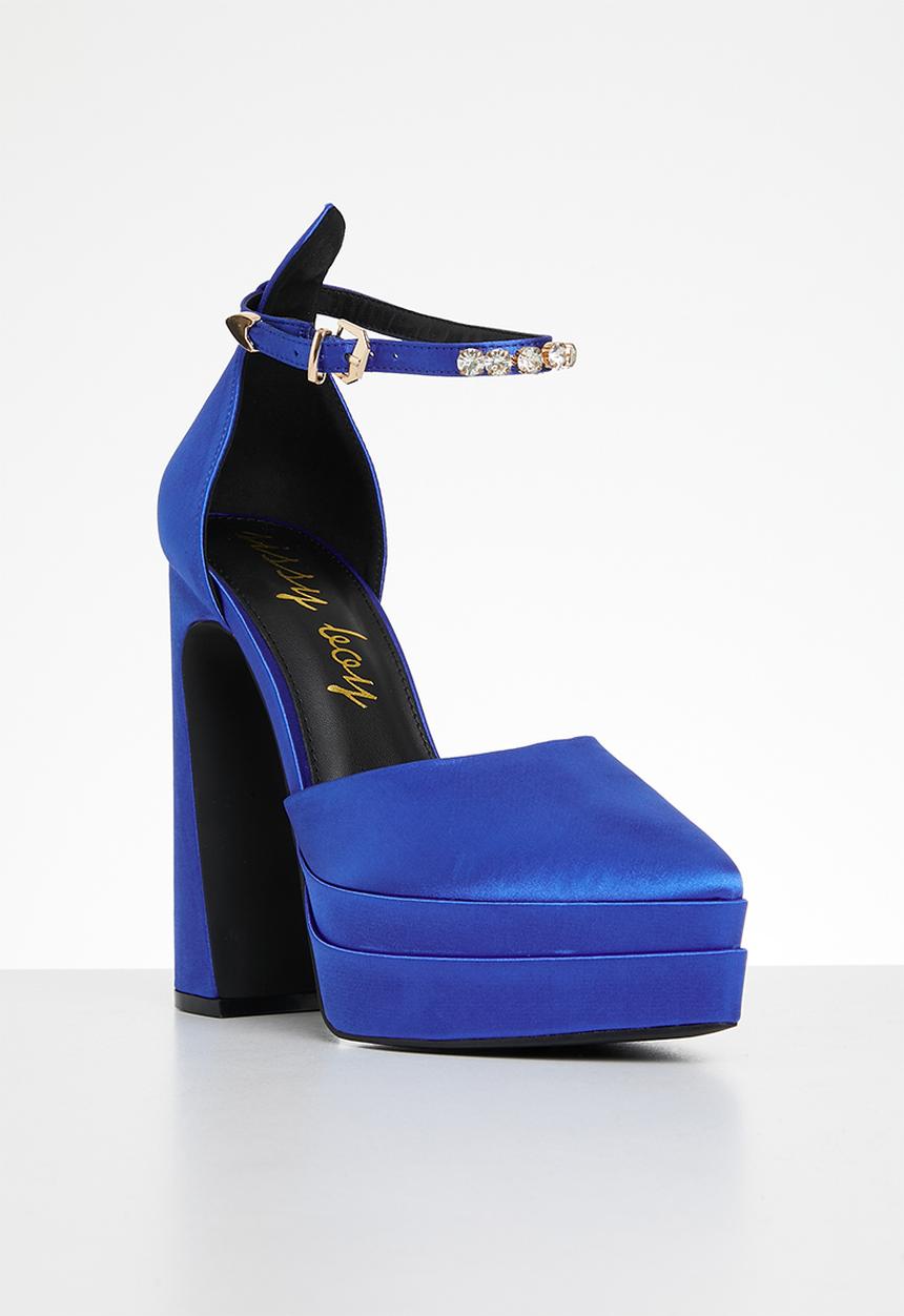 SISSY BOY - Clear the air platform heel - blue