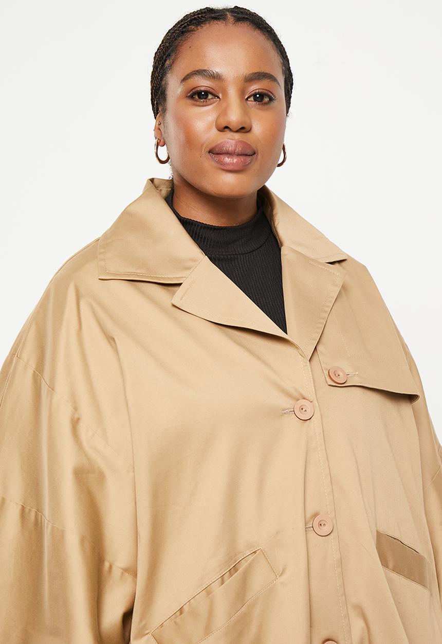 AMANDA LAIRD CHERRY - Plus thompson coat - camel