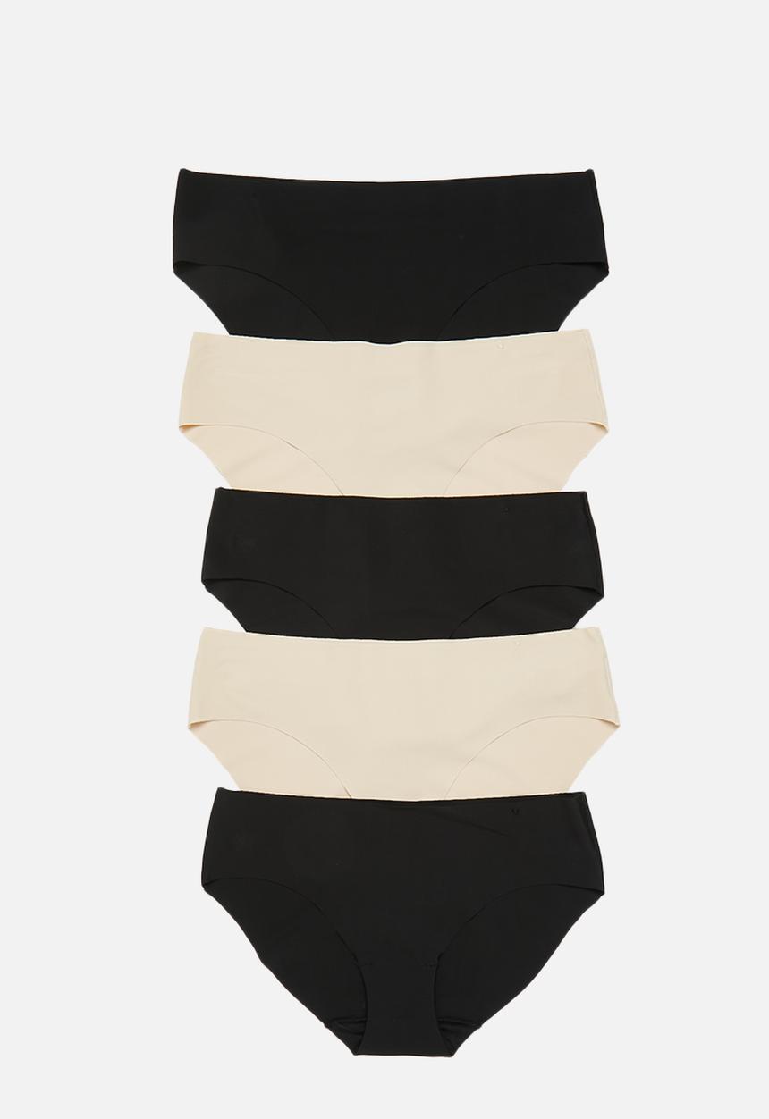 Cotton On - The invisible bikini brief 5 pack -  black/frappe