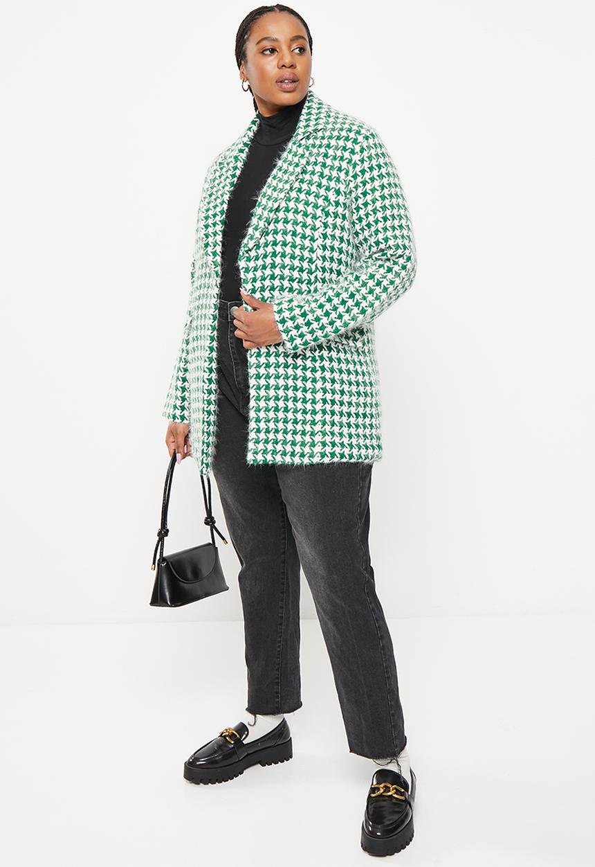 Me&B - Plus boucle blazer - green & milk