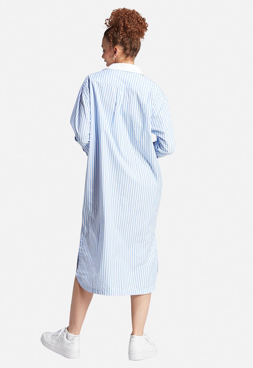 adidas Originals - Ess shirt dress - white & blue fusion