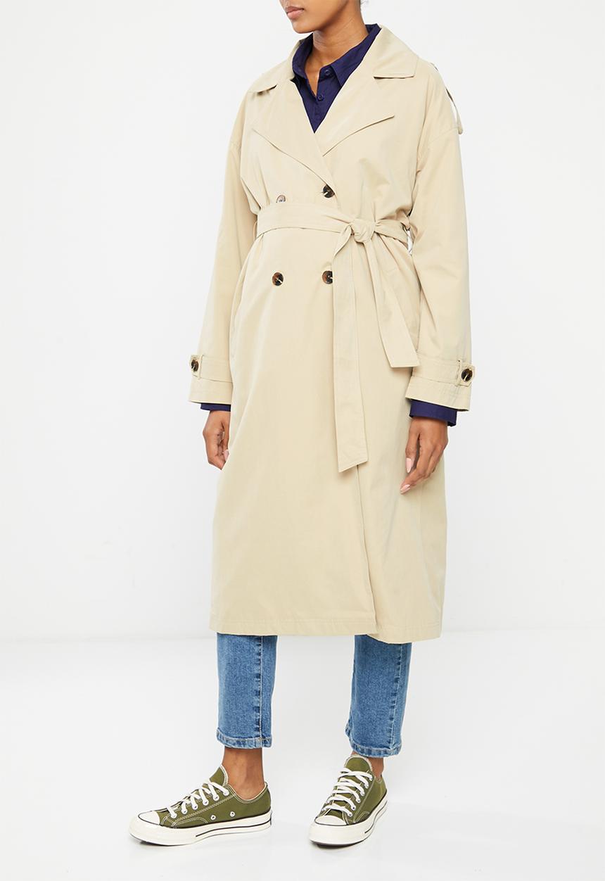Cotton On - Bump friendly drop shoulder trench coat - mid taupe