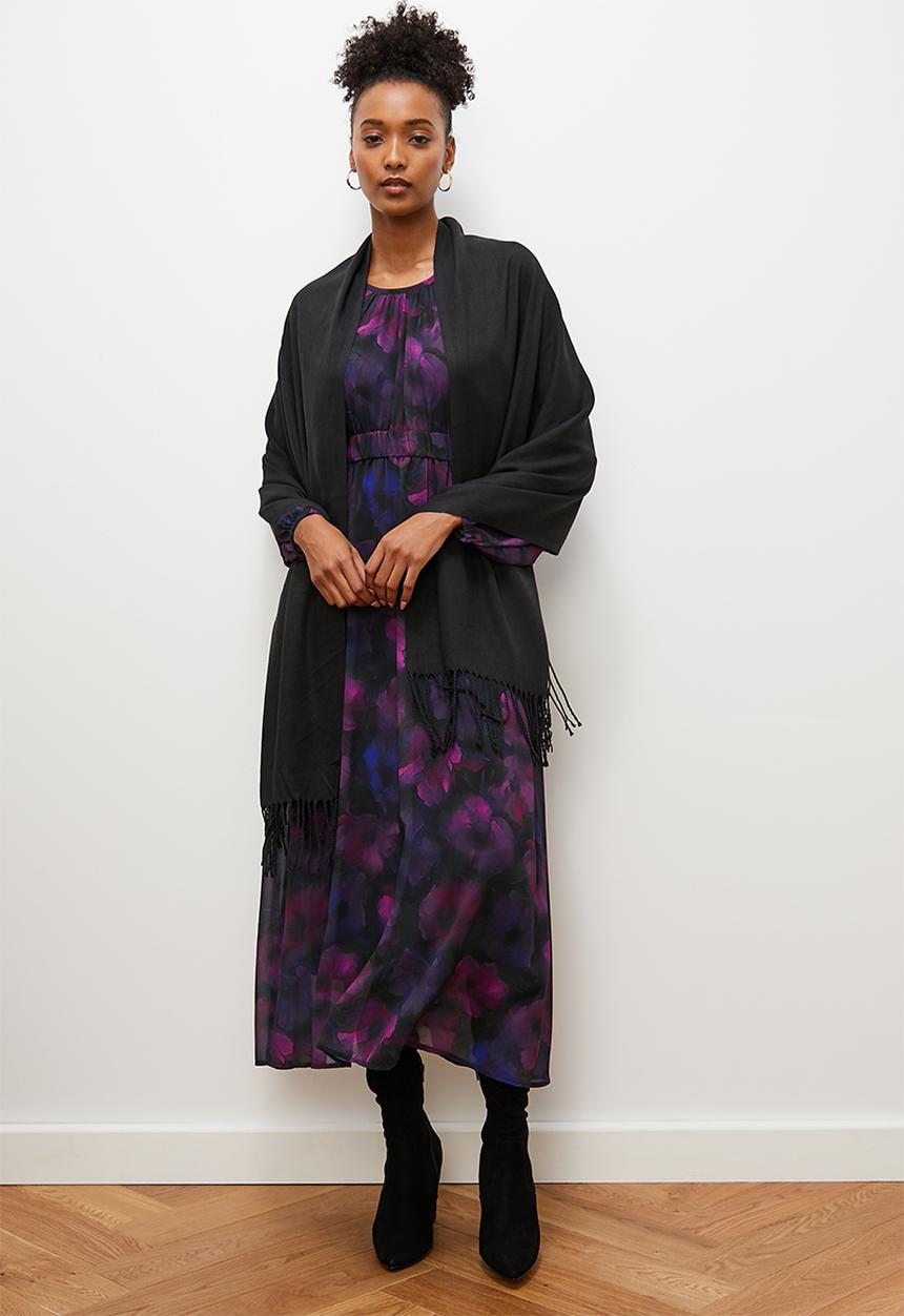 edit - Reya poncho - black