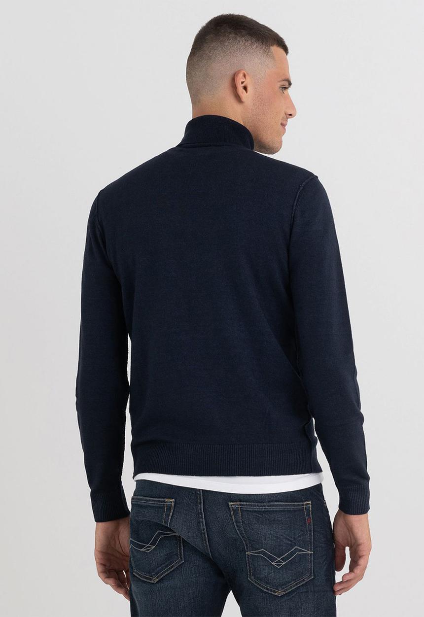 Replay - Turtleneck wool sweater - dark navy
