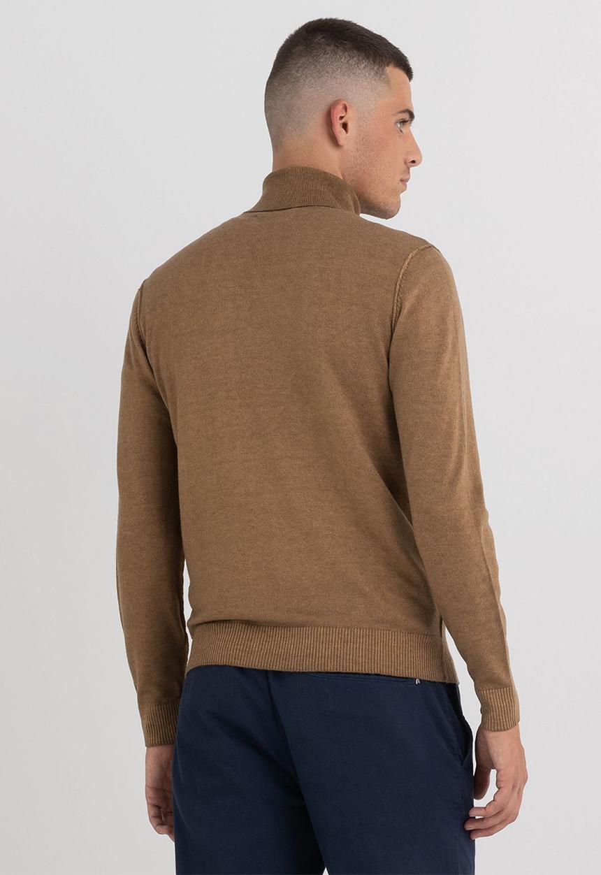 Replay - Turtleneck wool sweater - safari