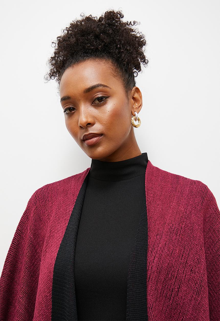 edit - Faye poncho - burgundy