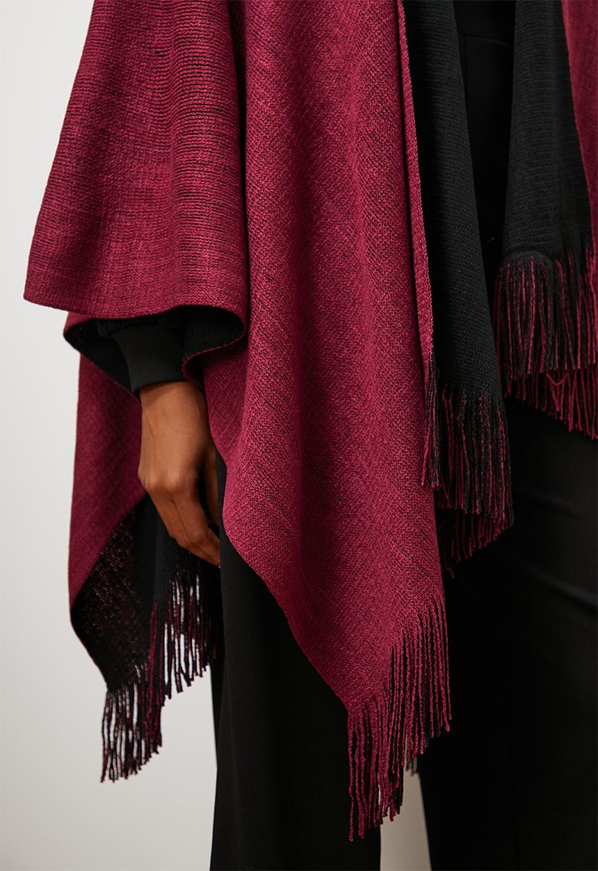 edit - Faye poncho - burgundy