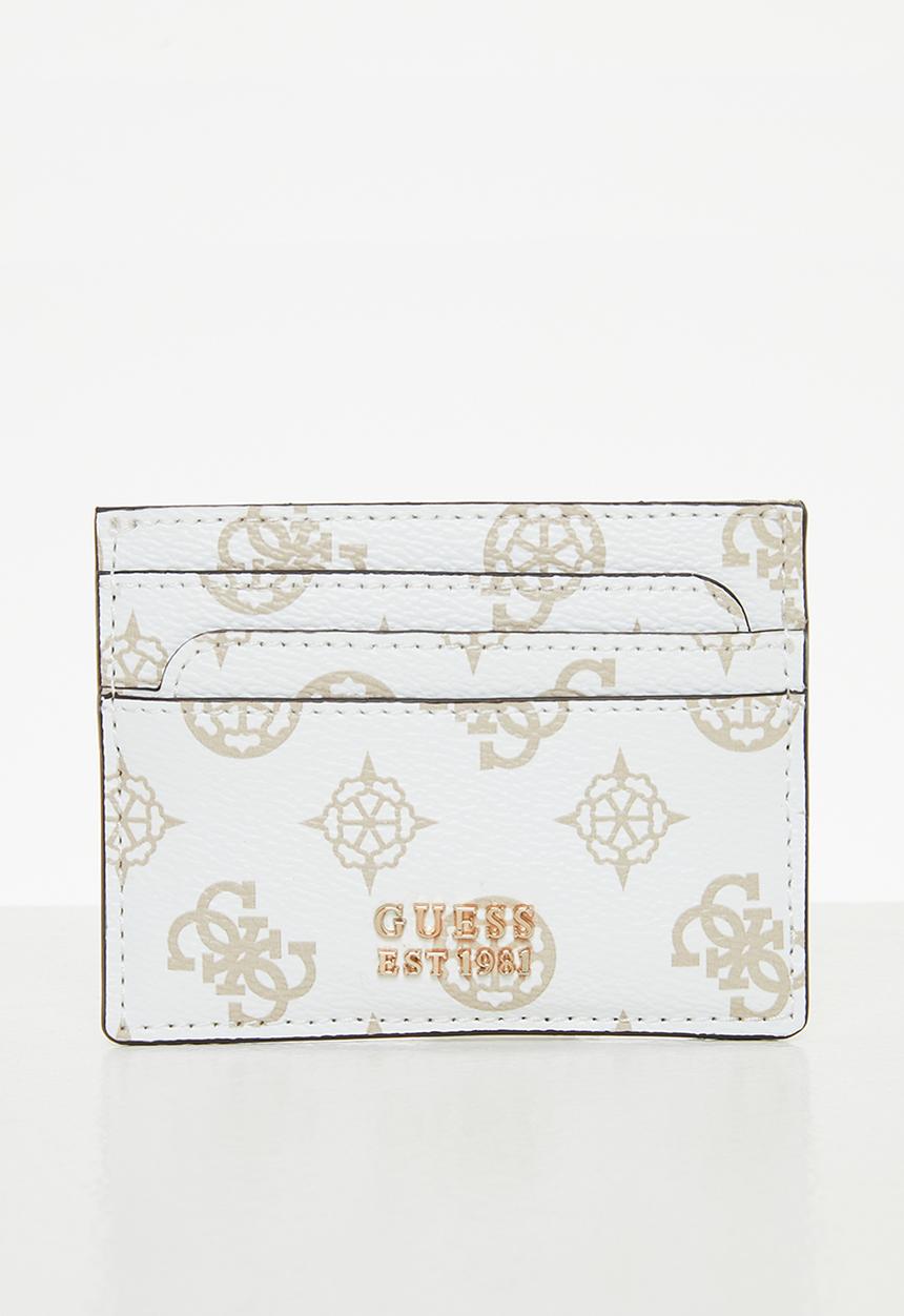 GUESS - Laurel slg card holder- white logo