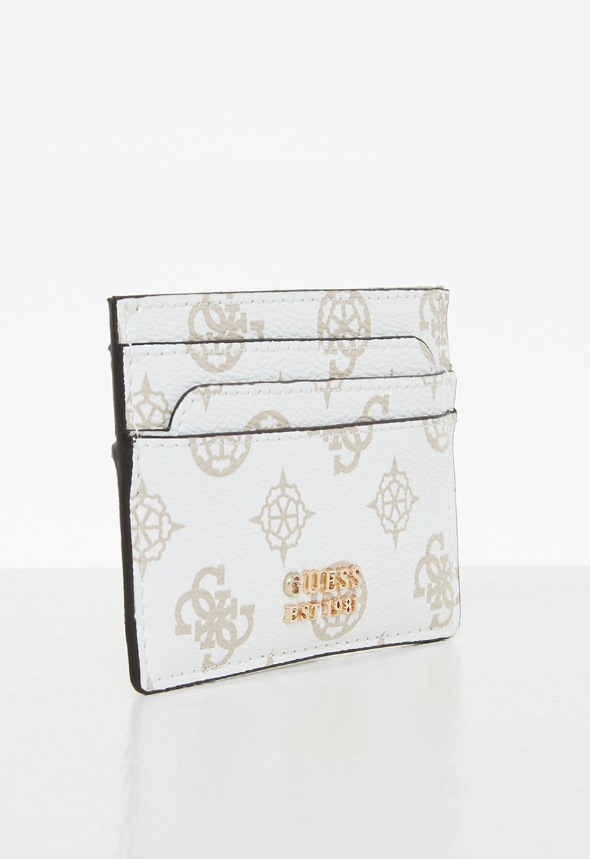 GUESS - Laurel slg card holder- white logo