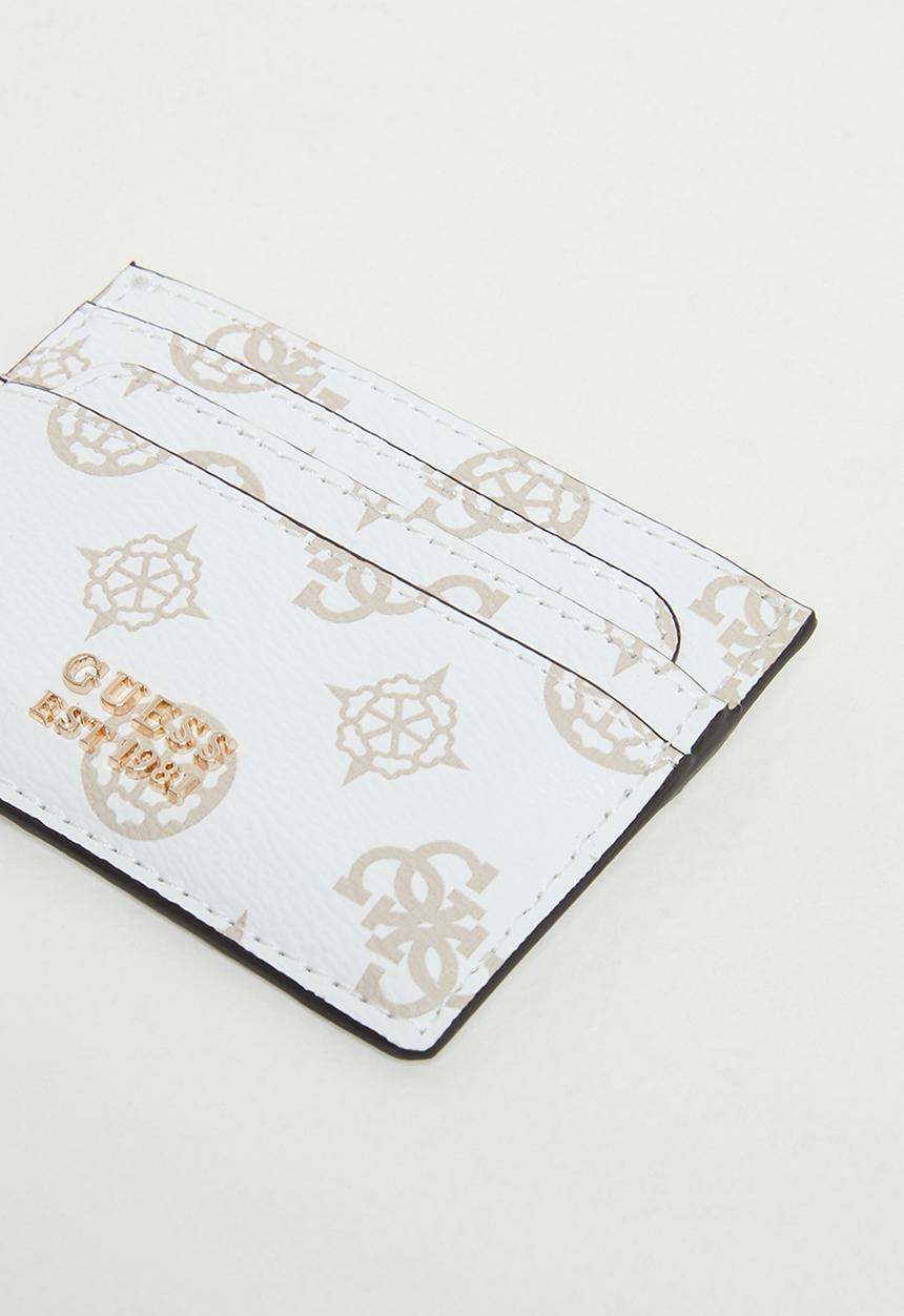 GUESS - Laurel slg card holder- white logo