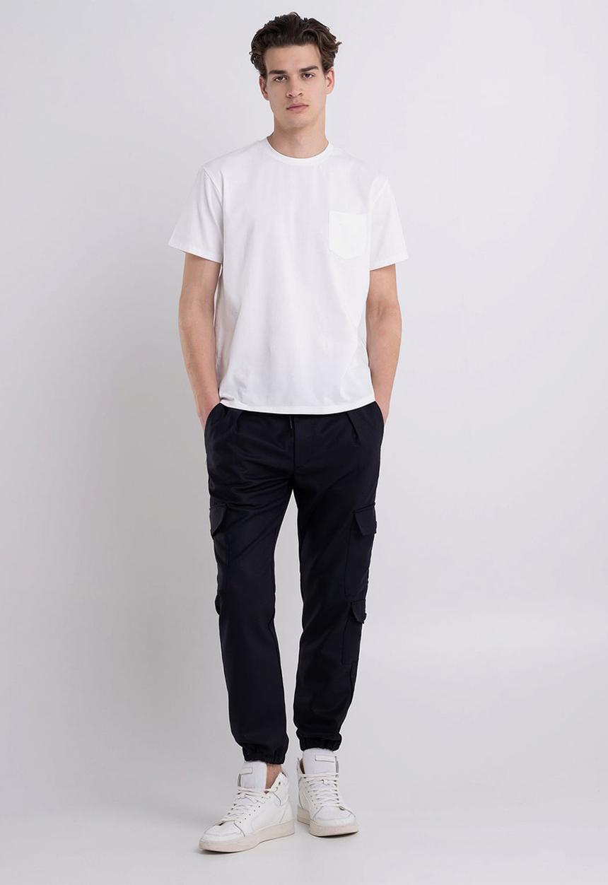 Replay - Essential jersey t-shirt with pocket - white