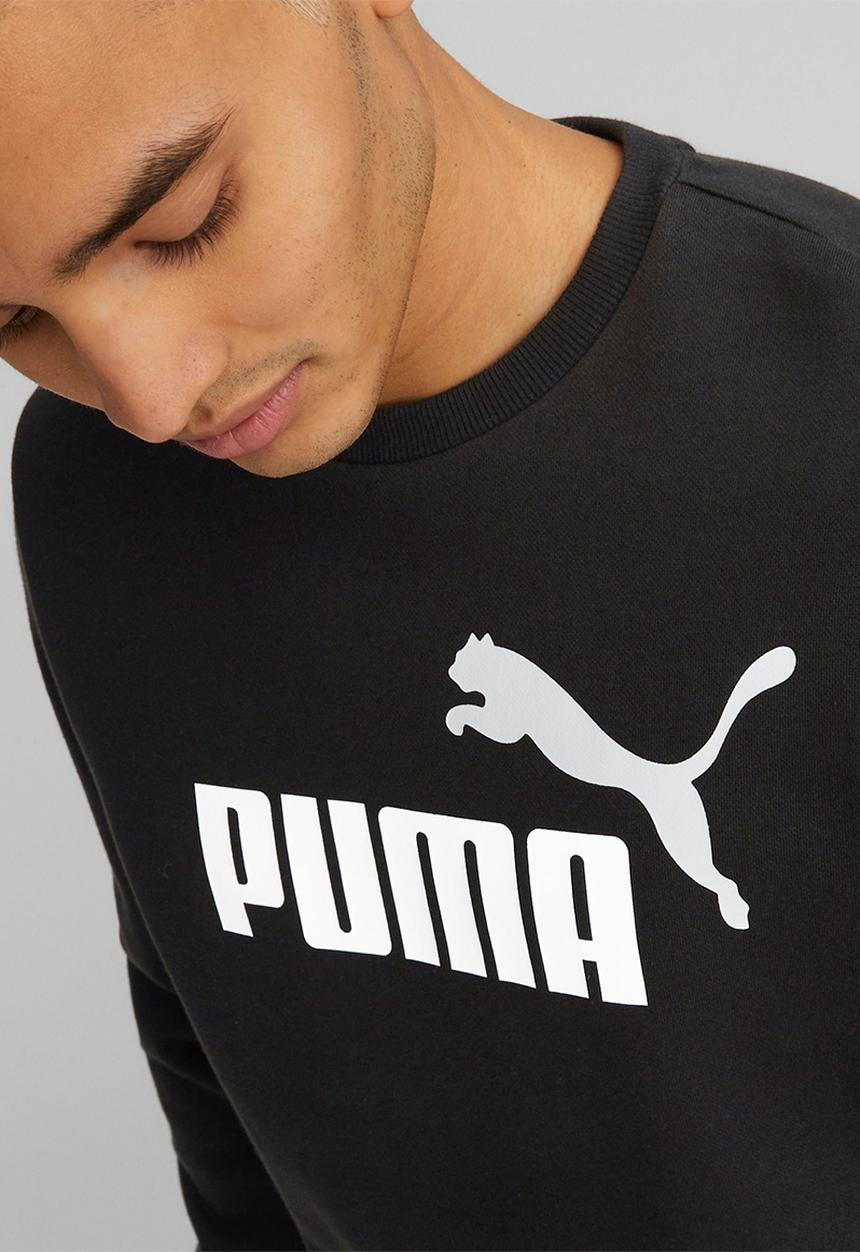 PUMA - Ess+ 2 col big logo crew tr - puma black-puma white