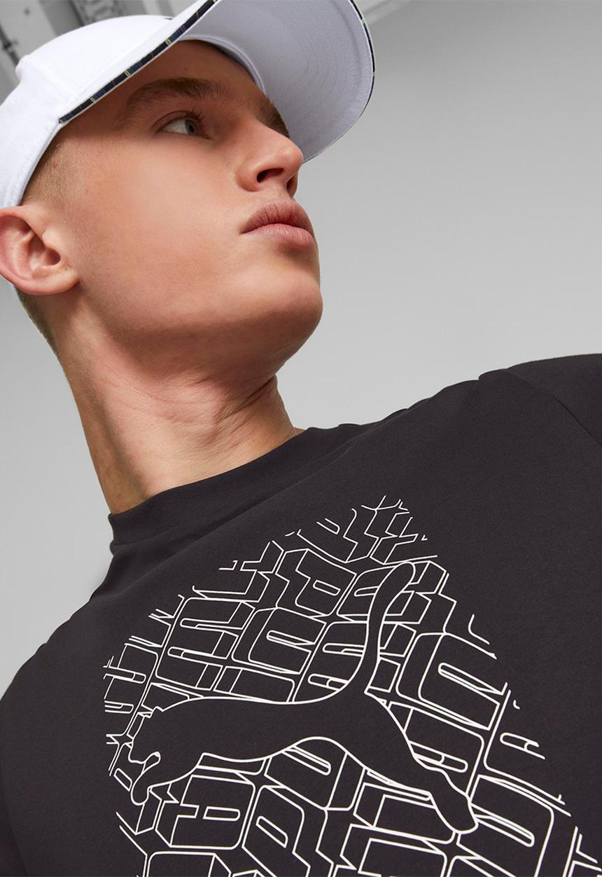 PUMA - Graphics cat tee - puma black