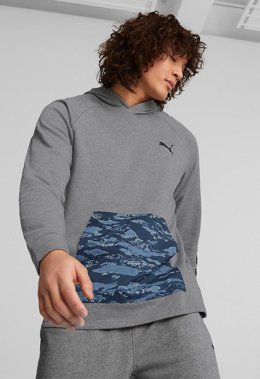 PUMA - Train concept aop hoodie - medium grey heather