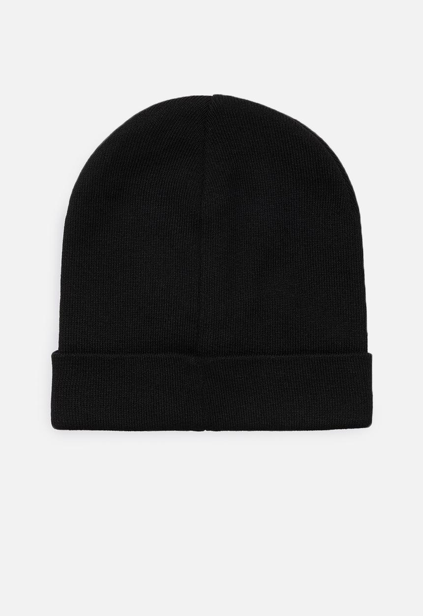 Replay - Cotton beanie with turn-up - black