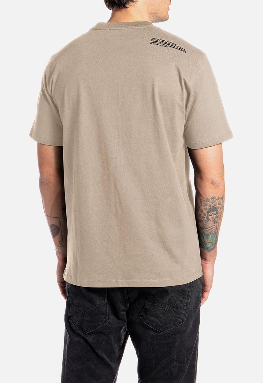Replay - Jersey T-shirt with print - light taupe