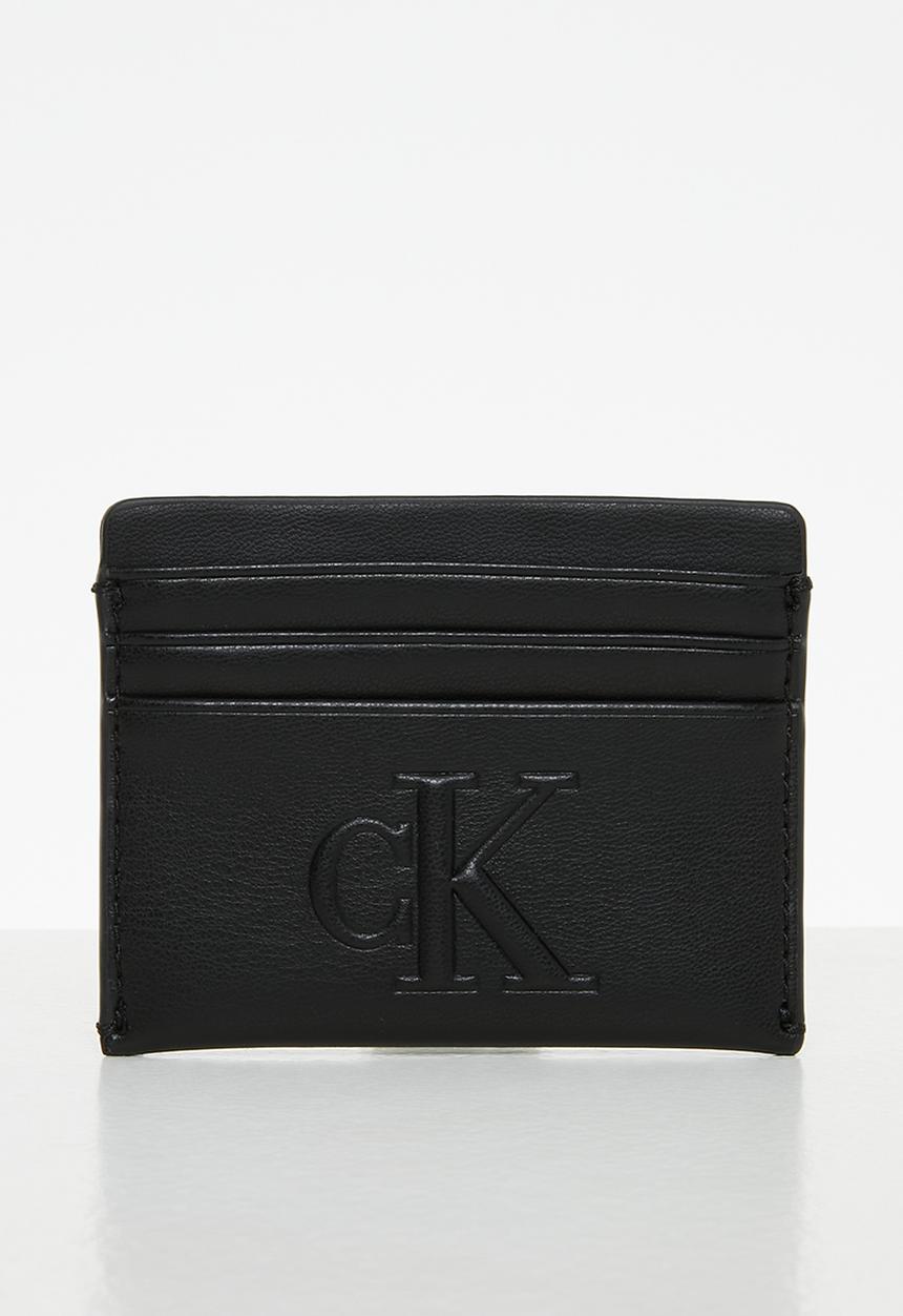 Calvin Klein - Sculpted cardholder 6cc pipping - black