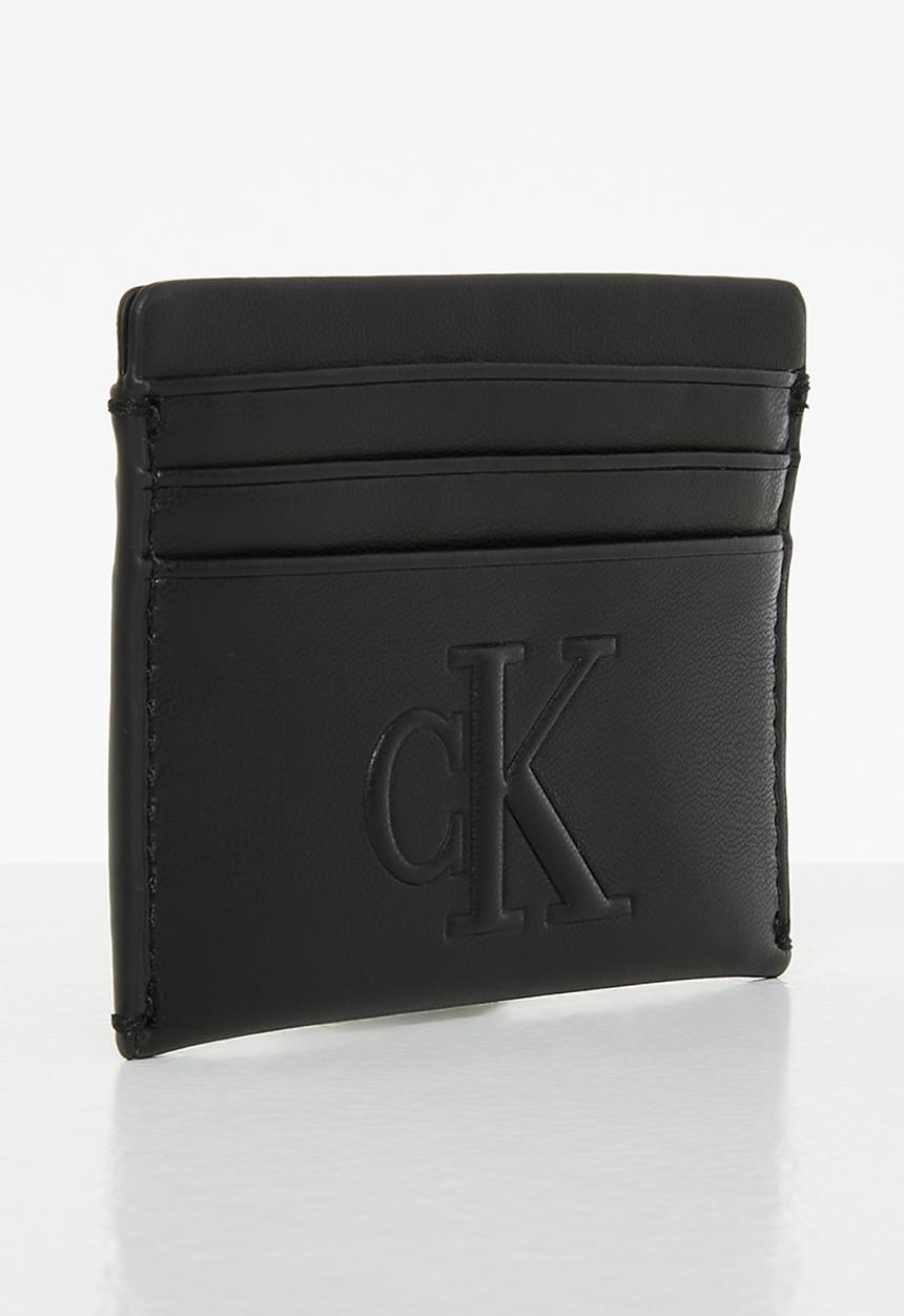 Calvin Klein - Sculpted cardholder 6cc pipping - black