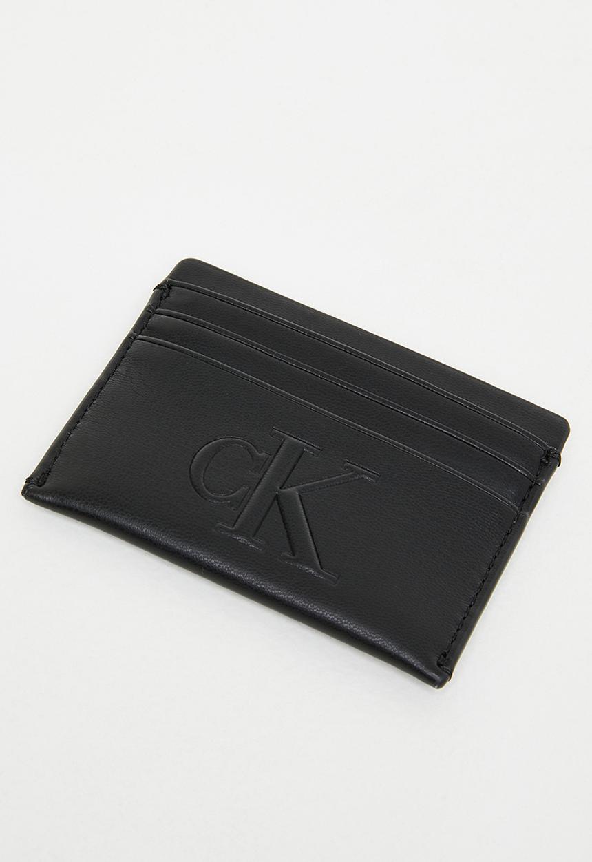 Calvin Klein - Sculpted cardholder 6cc pipping - black