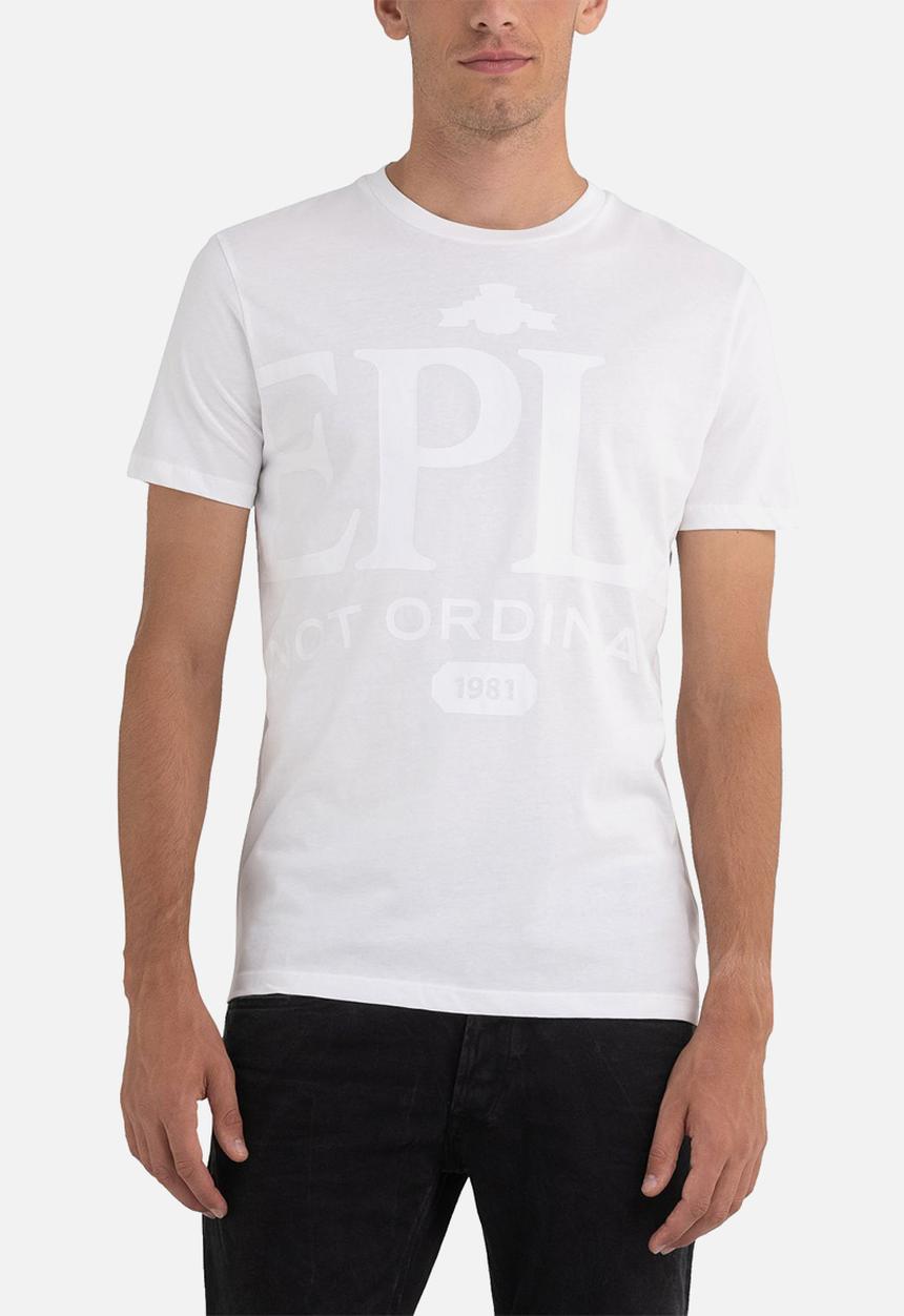 Replay - Jersey T-shirt with maxi print - white