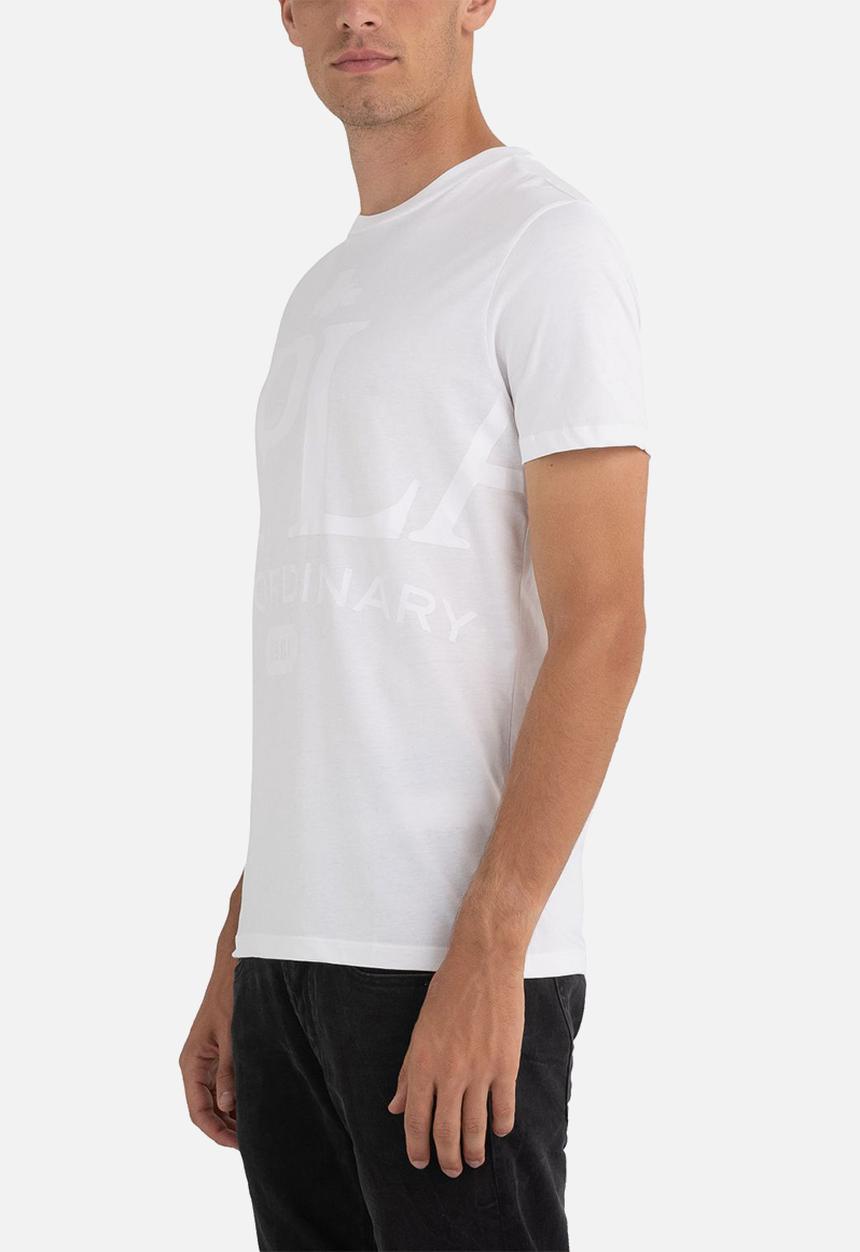Replay - Jersey T-shirt with maxi print - white
