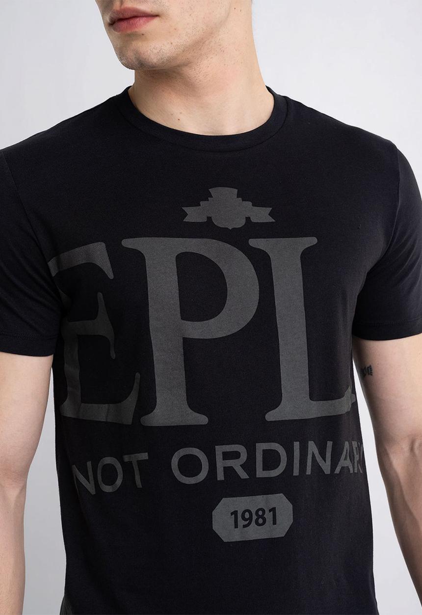 Replay - Jersey T-shirt with maxi print - blackboard