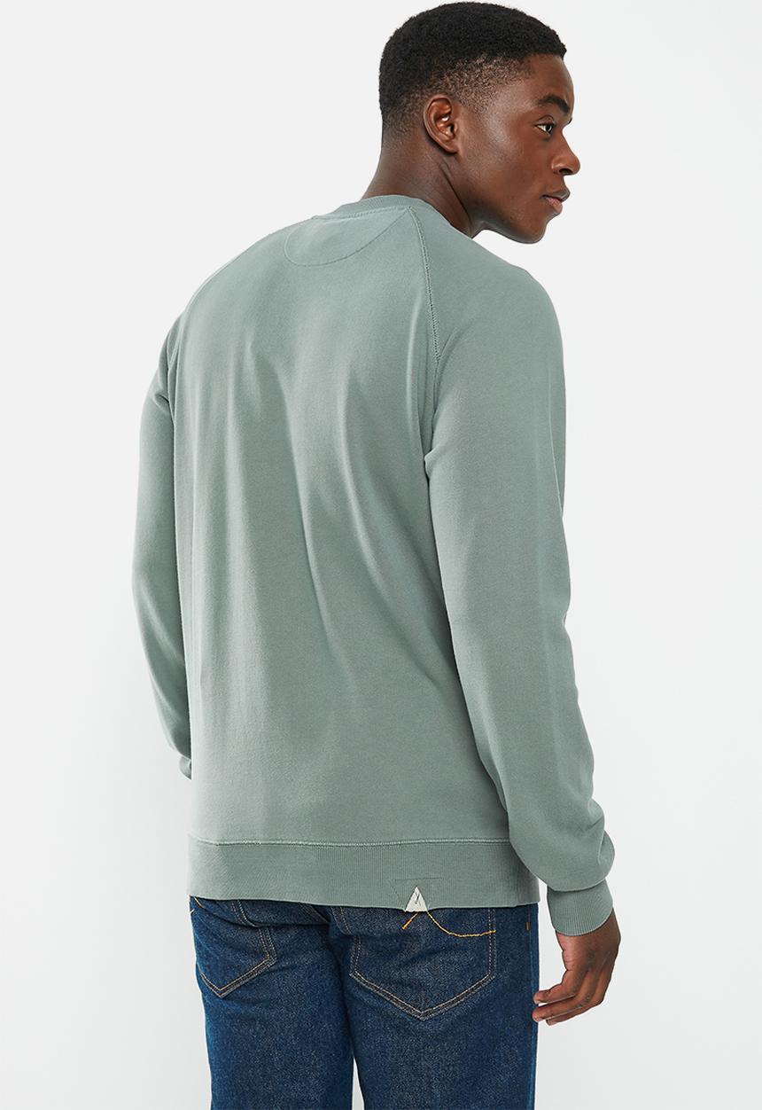 Vertigo - Mens vertigo pigment dyed sweater pullover-stormy weather