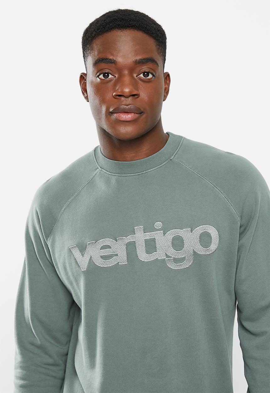 Vertigo - Mens vertigo pigment dyed sweater pullover-stormy weather