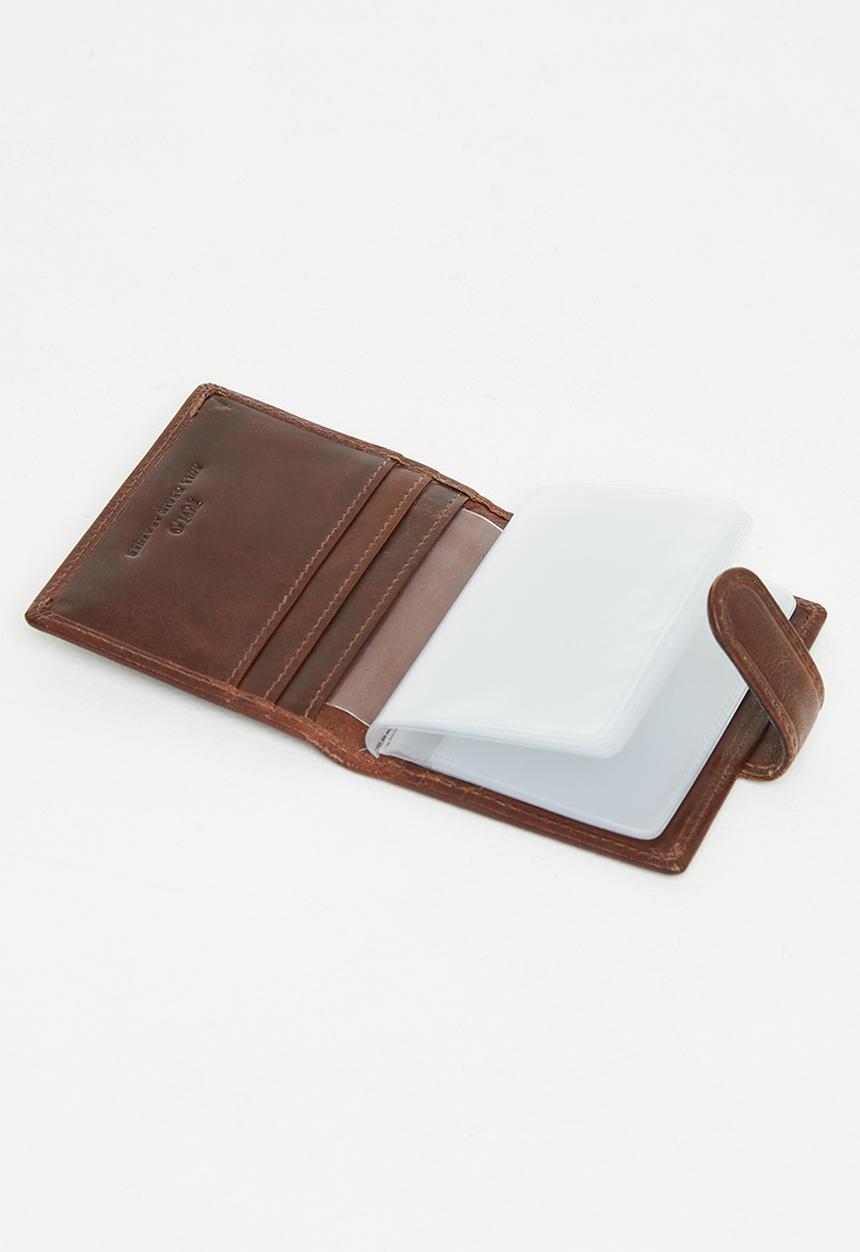 POLO - Card holder with tab - brown